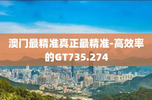 澳门最精准真正最精准-高效率的GT735.274