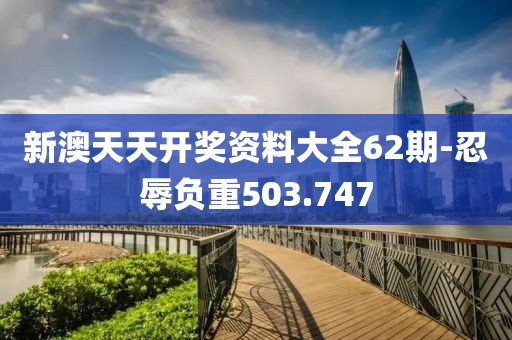 新澳天天开奖资料大全62期-忍辱负重503.747