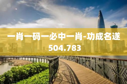 一肖一码一必中一肖-功成名遂 504.783