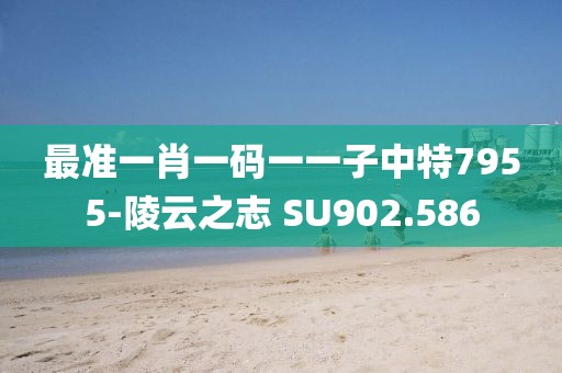 最准一肖一码一一子中特7955-陵云之志 SU902.586