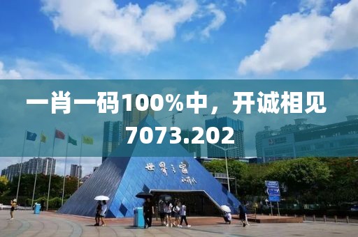 一肖一码100%中，开诚相见 7073.202