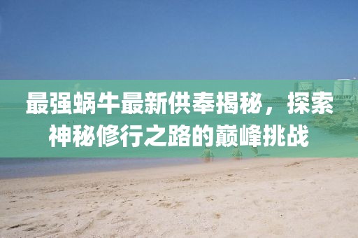 最强蜗牛最新供奉揭秘，探索神秘修行之路的巅峰挑战