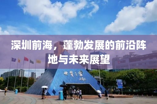 深圳前海，蓬勃发展的前沿阵地与未来展望