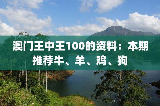澳门王中王100的资料：本期推荐牛、羊、鸡、狗