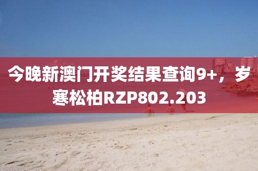 今晚新澳门开奖结果查询9+，岁寒松柏RZP802.203