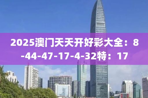 2025澳门天天开好彩大全:8-44-47-17-4-32特:17