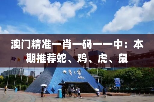 澳门精准一肖一码一一中：本期推荐蛇、鸡、虎、鼠