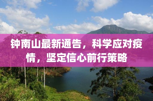 钟南山最新通告，科学应对疫情，坚定信心前行策略