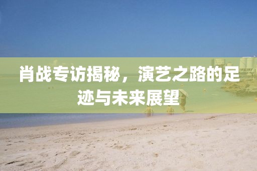 肖战专访揭秘，演艺之路的足迹与未来展望