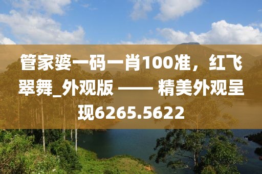 管家婆一码一肖100准,红飞翠舞_外观版 —— 精美外观呈现6265.5622
