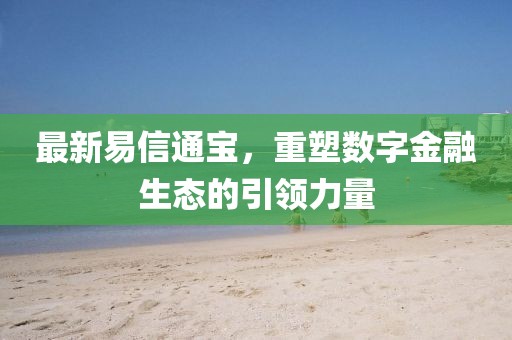 最新易信通宝，重塑数字金融生态的引领力量