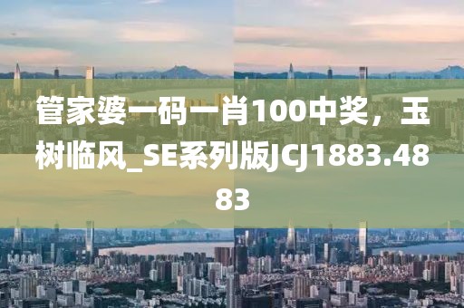 管家婆一码一肖100中奖，玉树临风_SE系列版JCJ1883.4883