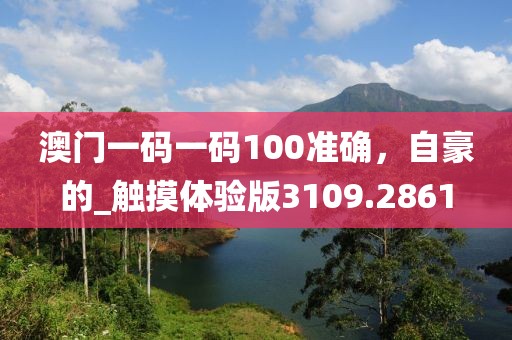 澳门一码一码100准确，自豪的_触摸体验版3109.2861