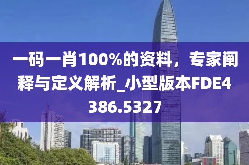 一码一肖100%的资料，专家阐释与定义解析_小型版本FDE4386.5327