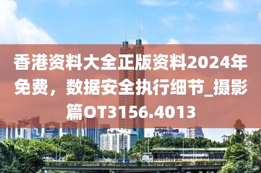 香港资料大全正版资料2024年免费，数据安全执行细节_摄影篇OT3156.4013