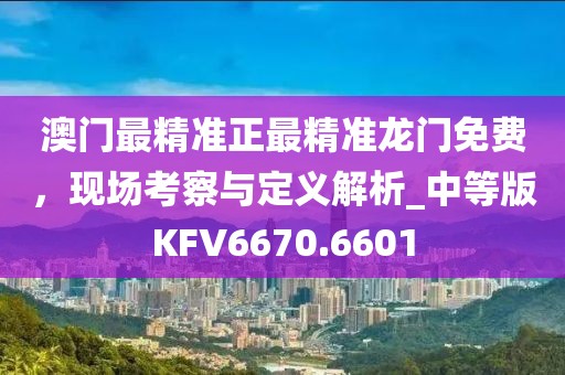 澳门最精准正最精准龙门免费，现场考察与定义解析_中等版KFV6670.6601