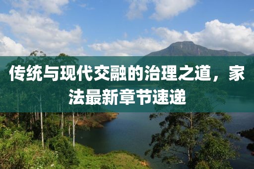 传统与现代交融的治理之道，家法最新章节速递