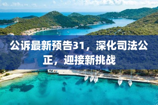 公诉最新预告31，深化司法公正，迎接新挑战