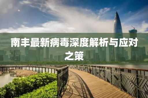 南丰最新病毒深度解析与应对之策