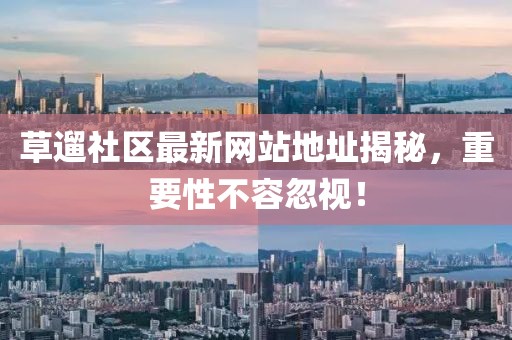 草遛社区最新网站地址揭秘，重要性不容忽视！