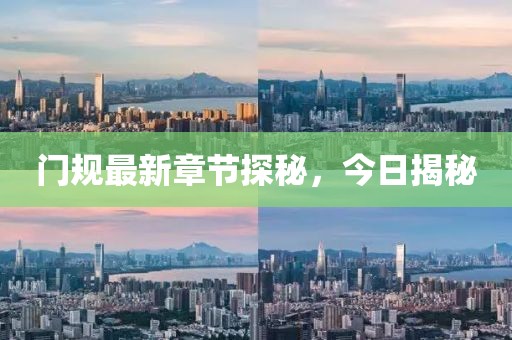 门规最新章节探秘，今日揭秘