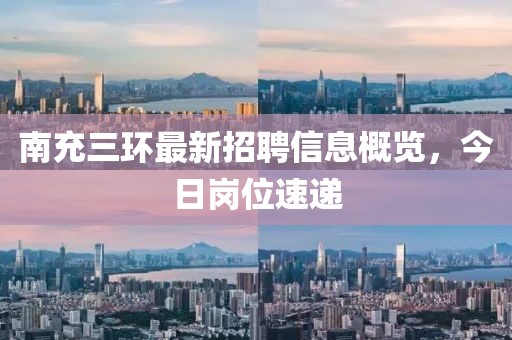 南充三环最新招聘信息概览，今日岗位速递