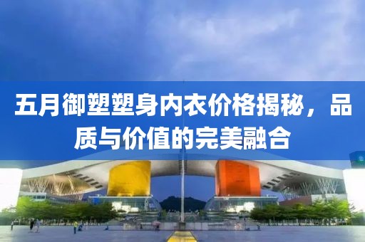 五月御塑塑身内衣价格揭秘，品质与价值的完美融合