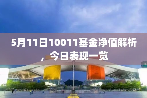 5月11日10011基金净值解析，今日表现一览