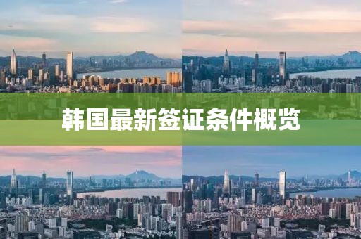 韩国最新签证条件概览
