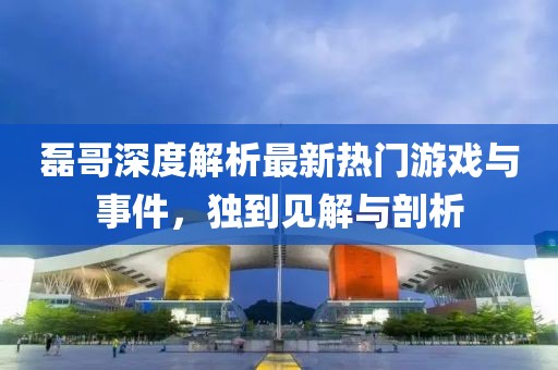 磊哥深度解析最新热门游戏与事件，独到见解与剖析