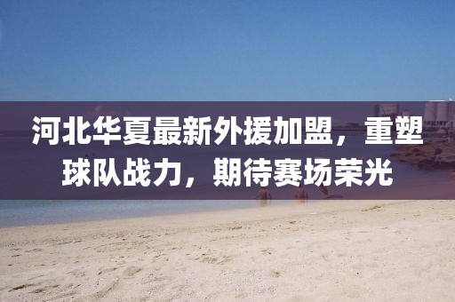 河北华夏最新外援加盟，重塑球队战力，期待赛场荣光