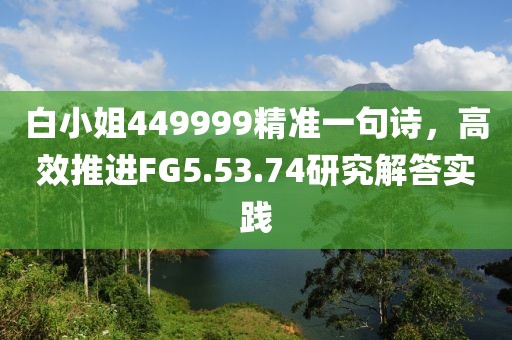 白小姐449999精准一句诗，高效推进FG5.53.74研究解答实践