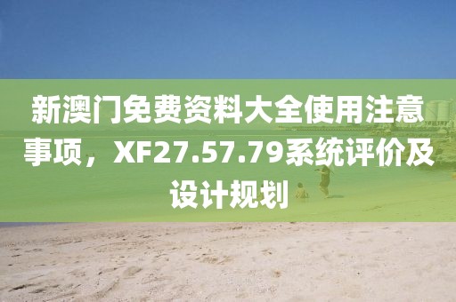 新澳门免费资料大全使用注意事项，XF27.57.79系统评价及设计规划