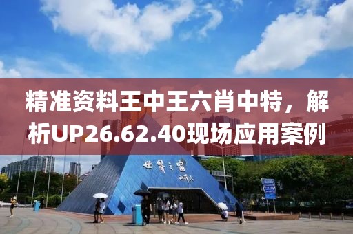 精准资料王中王六肖中特，解析UP26.62.40现场应用案例