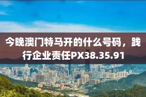 今晚澳门特马开的什么号码，践行企业责任PX38.35.91