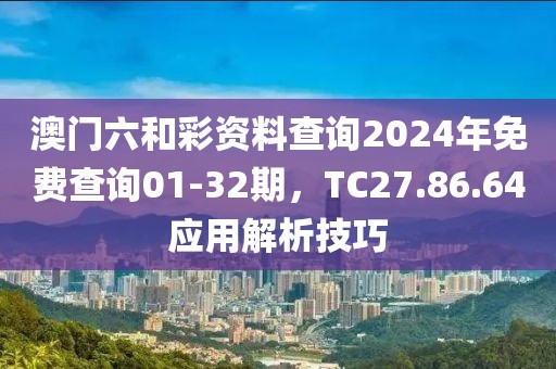 澳门六和彩资料查询2024年免费查询01-32期，TC27.86.64应用解析技巧