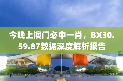 今晚上澳门必中一肖，BX30.59.87数据深度解析报告