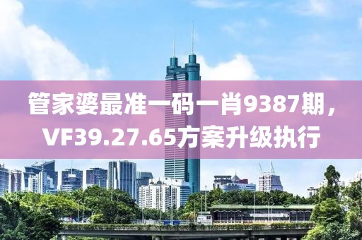 管家婆最准一码一肖9387期，VF39.27.65方案升级执行