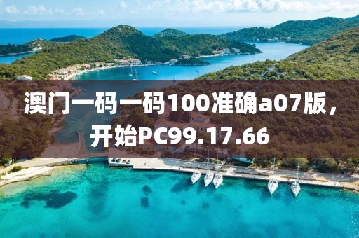 澳门一码一码100准确a07版，开始PC99.17.66