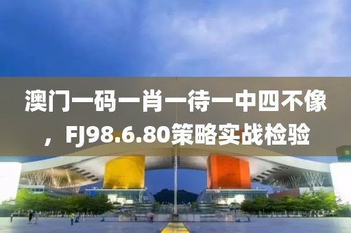 澳门一码一肖一待一中四不像，FJ98.6.80策略实战检验