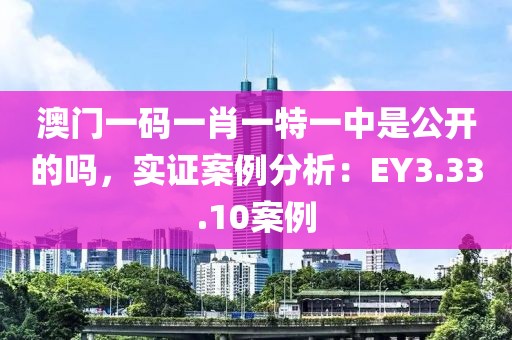 澳门一码一肖一特一中是公开的吗，实证案例分析：EY3.33.10案例
