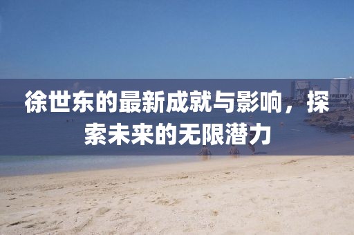 徐世东的最新成就与影响，探索未来的无限潜力