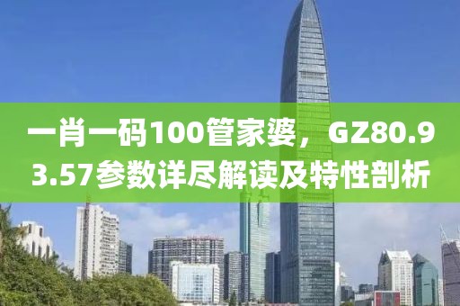 一肖一码100管家婆，GZ80.93.57参数详尽解读及特性剖析