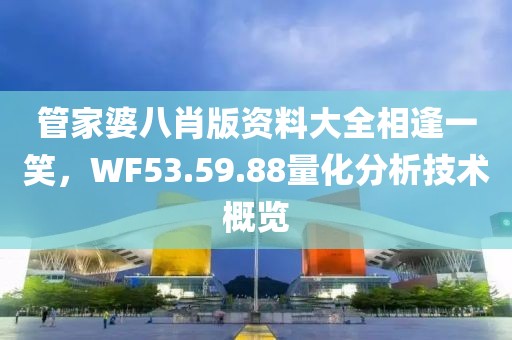 管家婆八肖版资料大全相逢一笑，WF53.59.88量化分析技术概览