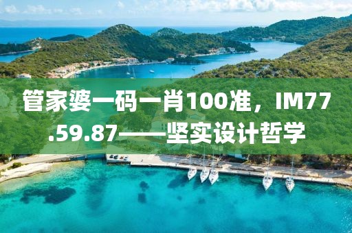 管家婆一码一肖100准,IM77.59.87——坚实设计哲学