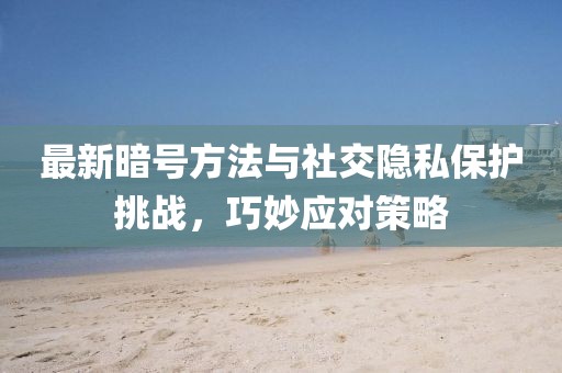 最新暗号方法与社交隐私保护挑战,巧妙应对策略