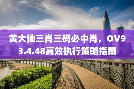 黄大仙三肖三码必中肖，OV93.4.48高效执行策略指南