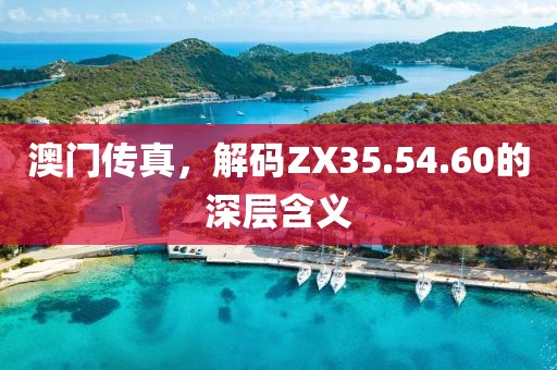 澳门传真，解码ZX35.54.60的深层含义