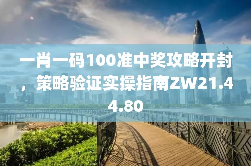 一肖一码100准中奖攻略开封,策略验证实操指南ZW21.44.80